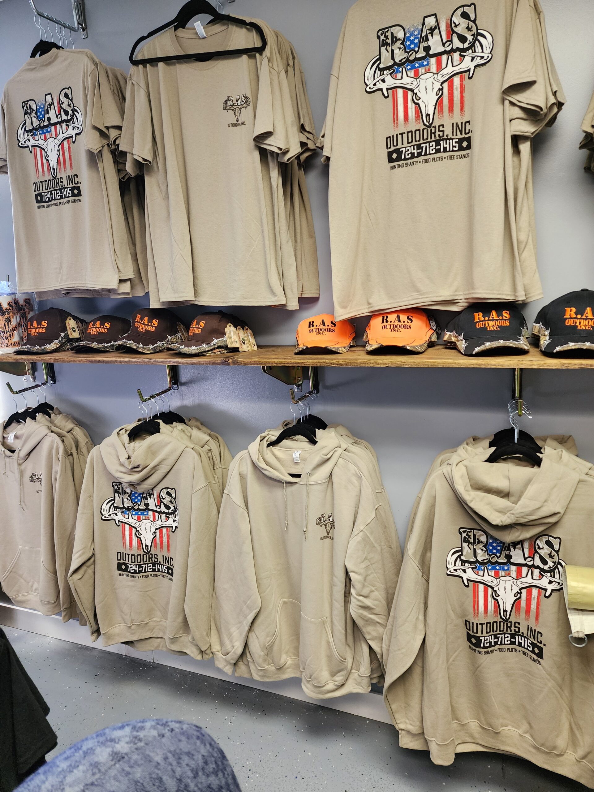 RAS Outdoors t shirts and hoodies