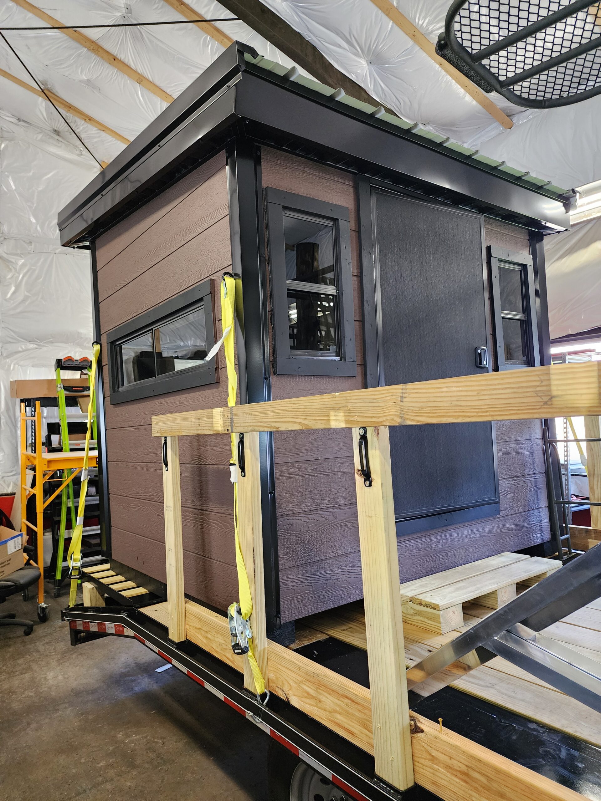 brown custom shooting house