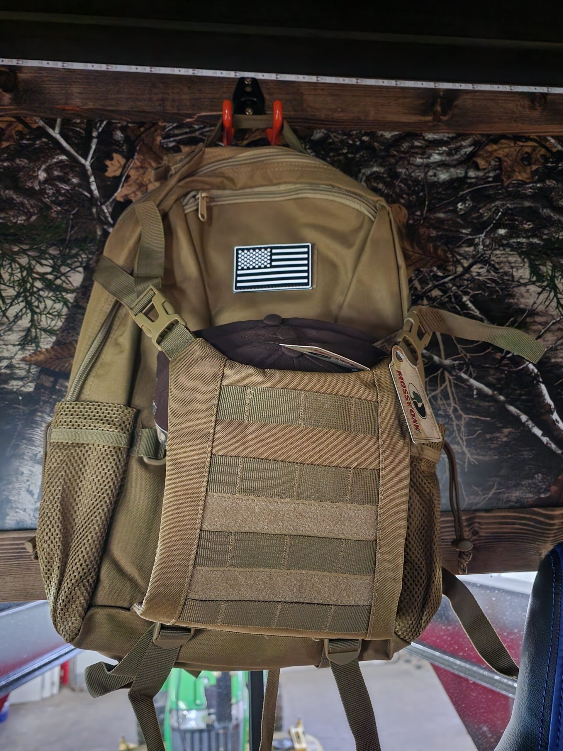 brown backpack