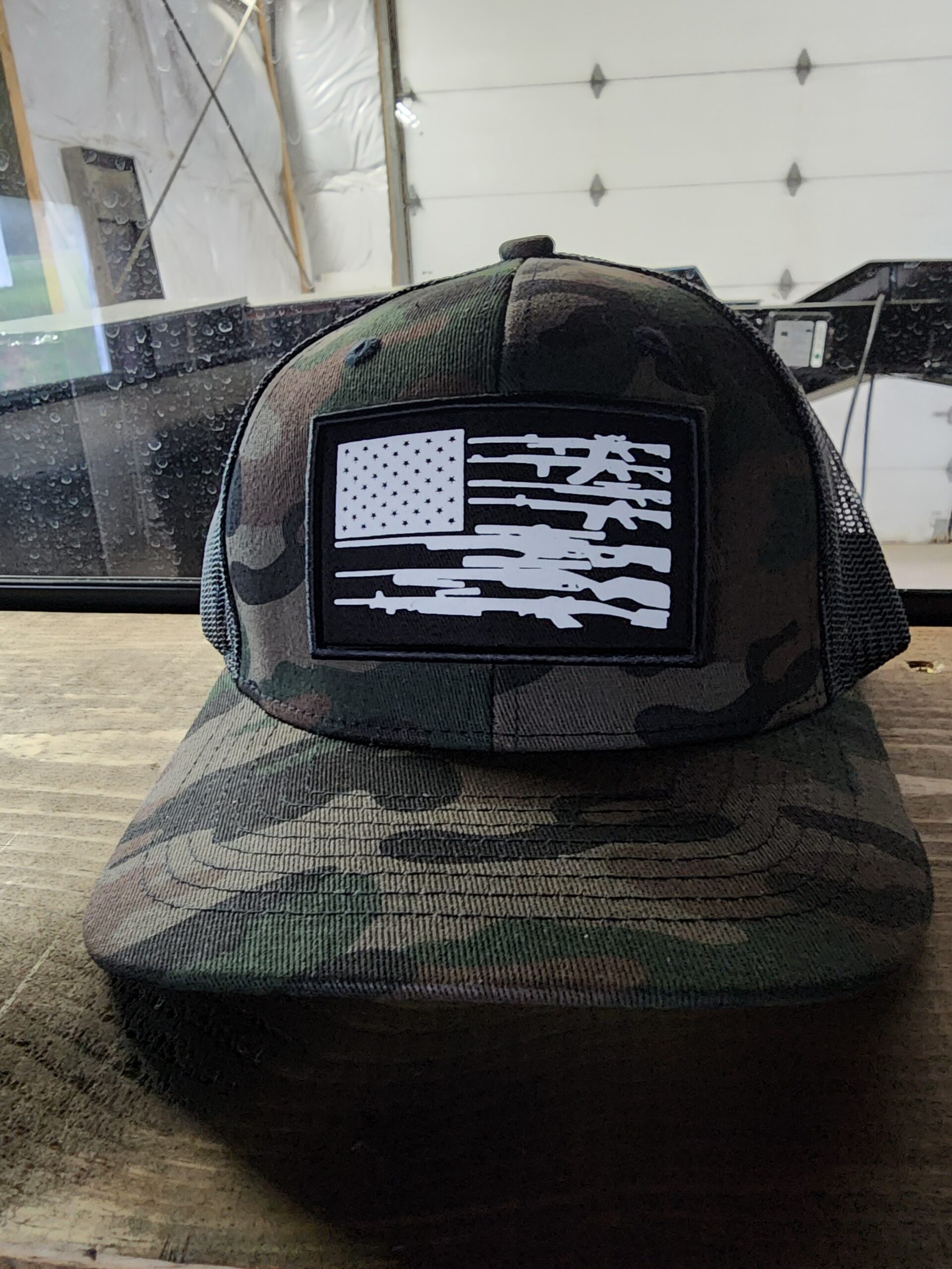 camo american flag cap