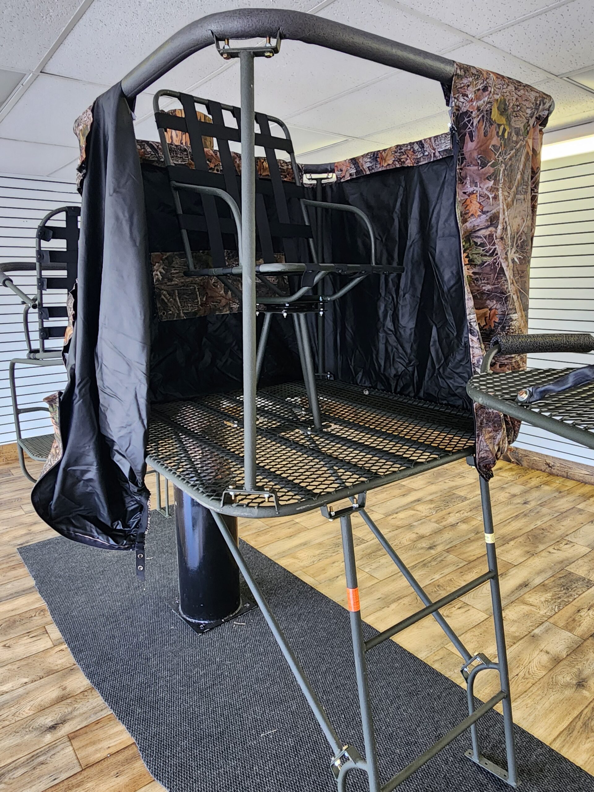 tree stand with camo cover