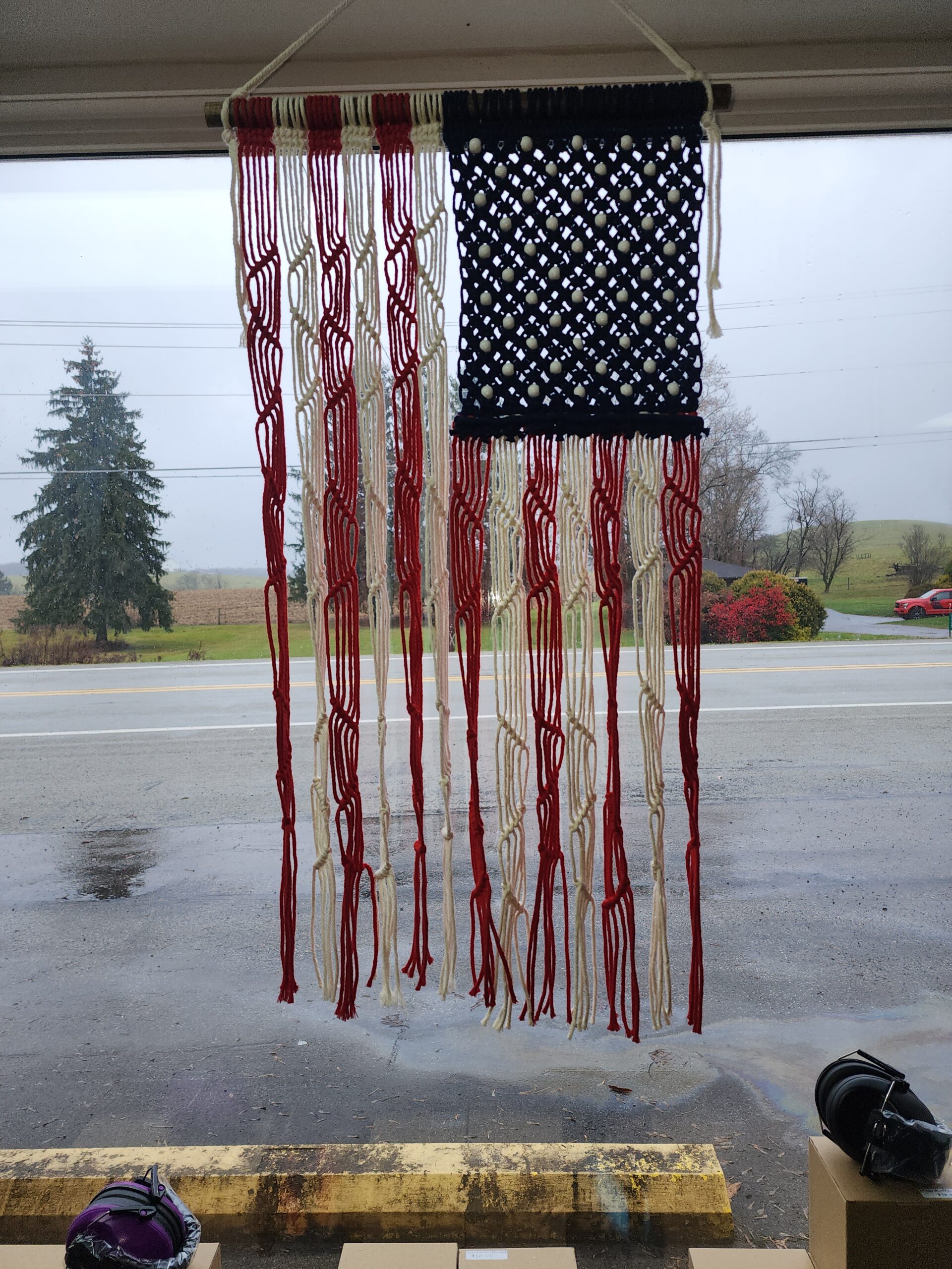 macrame american flag